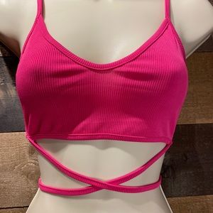 2 SHEIN twist crop tee AND Shein tie wrap tees